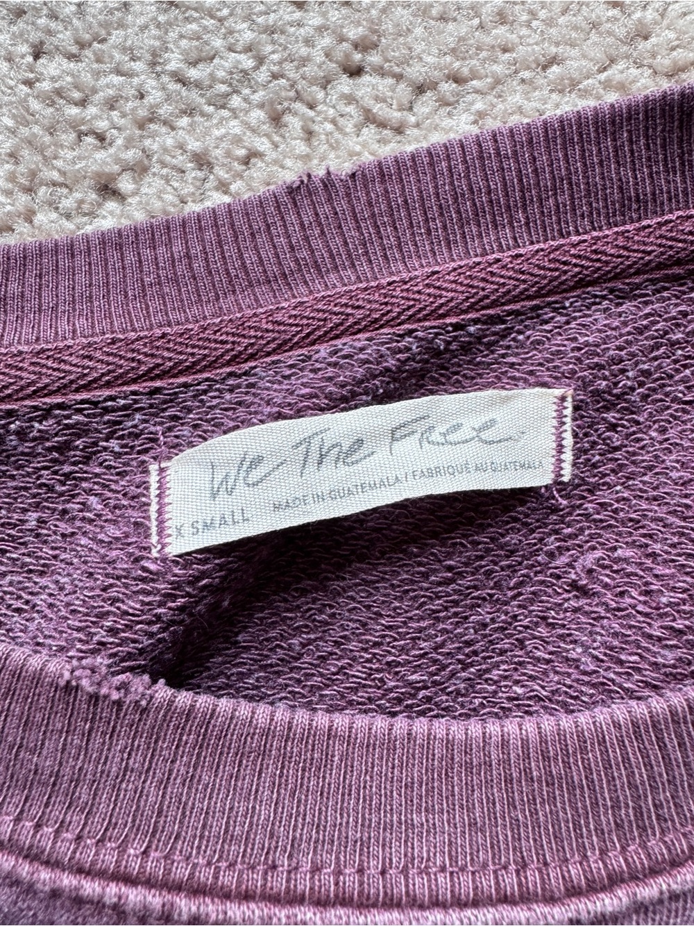 We The Free Camden Crewneck Sweatshirt - Mauve Plum - Picture 2 of 3